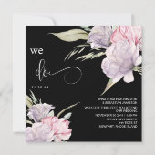 *~* Bloemen Boeket AR15 RSVP BLUSH QR BRUILOFT Kaart (Voorkant)