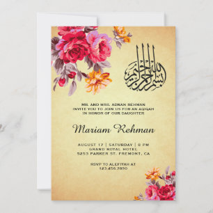  Bloemen Boeket Baby Meisje Aqiqah Kaart