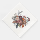 Bloemen Boeket Boho Style Bloemen Kunstwerk 2 Servet (Hoek)