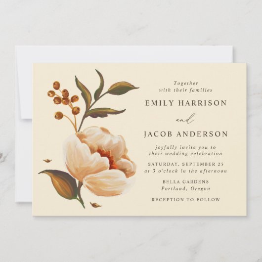  Bloemen Boeket bruiloft Kaart (Voorkant)