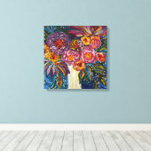 Bloemen Boeket Canvas Print (Insitu (Houten vloer))