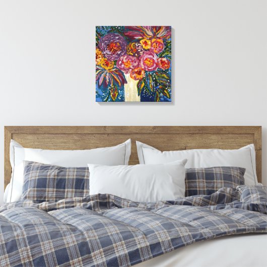 Bloemen Boeket Canvas Print (Insitu (Slaapkamer))