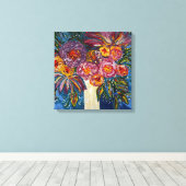Bloemen Boeket Canvas Print (Insitu (Houten vloer))