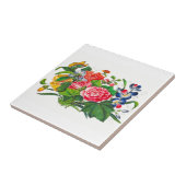  Bloemen Boeket en Vlinder Backsplash Tegeltje (Zijkant)