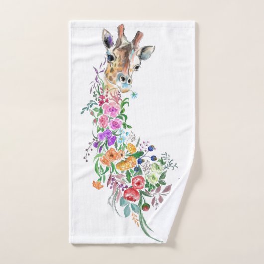 Bloemen Boeket Giraffe Badhanddoeken Bad Handdoek (Handdoek)