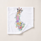 Bloemen Boeket Giraffe Badhanddoeken Bad Handdoek (Wasdoekje)