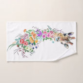 Bloemen Boeket Giraffe Badhanddoeken Bad Handdoek (Handdoek)