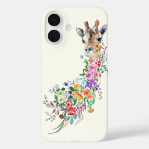 Bloemen Boeket Giraffe iPhone 16 Hoesje