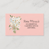 Bloemen Boeket Huis Schoonmaak Service Social Icon Visitekaartje (Voorkant)