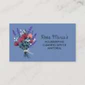 Bloemen Boeket Huis Schoonmaak Service Social Icon Visitekaartje (Voorkant)