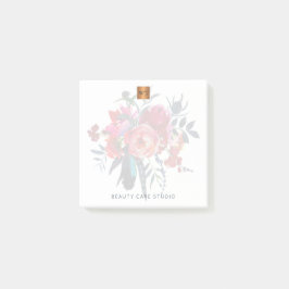 Bloemen boeket metallic goud koper monogrammed post-it® notes