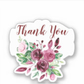 Bloemen Boeket Microwedding Dank u Stickers (Voorkant)