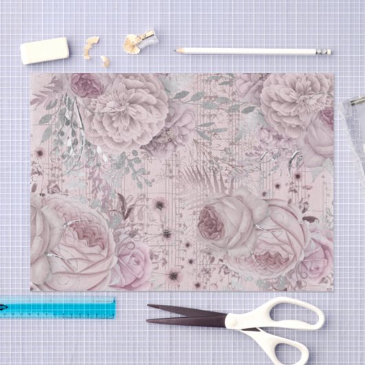 Bloemen Boeket muziekblad Tissuepapier (Craft)