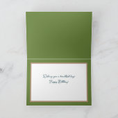  Bloemen Boeket Orchidee/Roos Bloemen Verjaardag Kaart (Binnen)