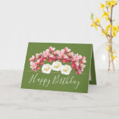  Bloemen Boeket Orchidee/Roos Bloemen Verjaardag Kaart (Gele Bloem)