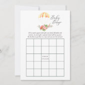 Bloemen Boeket Parachute Baby shower Bingo Kaart (Voorkant)