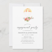 Bloemen Boeket Parachute Verlovingsfeest Kaart (Voorkant)