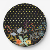 Bloemen boeket partij * kiezen achtergrond kleur papieren bordje (Voorkant)