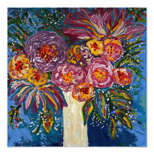 Bloemen boeket print foto afdruk (Voorkant)