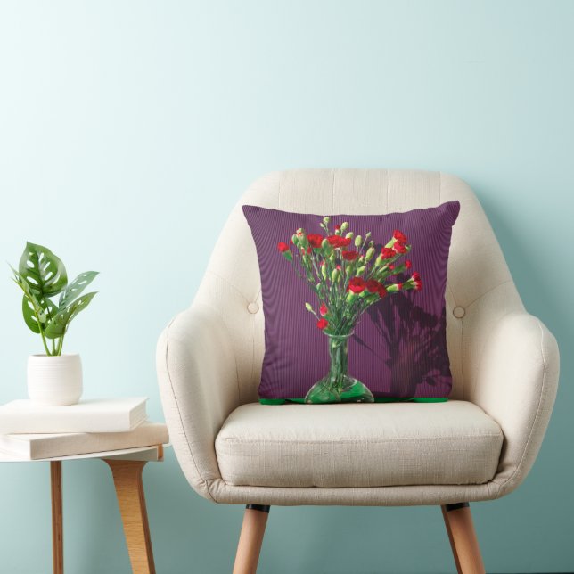 Bloemen | Boeket rode anjers Kussen (Stoel)