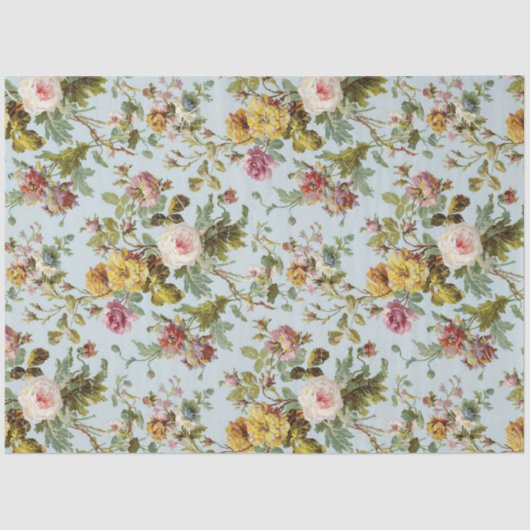 Bloemen Boeket  Roos Wallpaper Decoupage Tissuepapier (Voorkant)