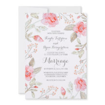 Bloemen Boeket - Roze Elegante Waterverf bruiloft