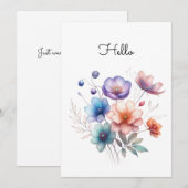 Bloemen Boeket Waterverf Illustratie Aanpassen (Voorkant / Achterkant)