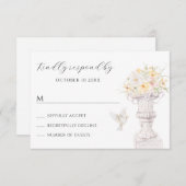 Bloemen boeket waterverf RSVP kaartje (Voorkant / Achterkant)