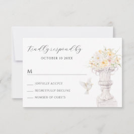 Bloemen boeket waterverf RSVP kaartje