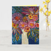 Bloemen Boeket Wenskaart Kaart (Gele Bloem)