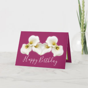 Bloemen Boeket Witte Calla Lelies Bloemen Verjaard Kaart