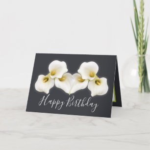 Bloemen Boeket Witte Calla Lelies Bloemen Verjaard Kaart