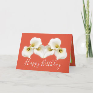 Bloemen Boeket Witte Calla Lelies Bloemen Verjaard Kaart
