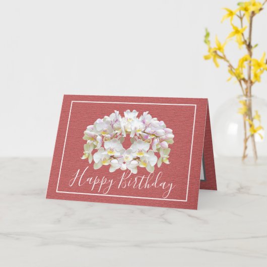 Bloemen Boeket Witte Orchideeën Chic Bloemen Verja Kaart (Gele Bloem)