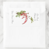 Bloemen Boekplaat Rechthoekige Sticker (Tas)
