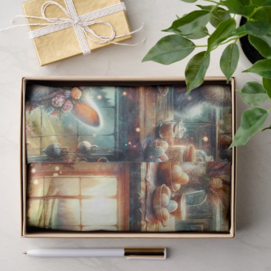 Bloemen Boerderij Keuken Pasen Bunny Decoupage Tissuepapier (Geschenk)