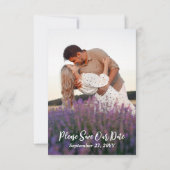 Bloemen Boerderij laarzen rustiek land bruiloft fo Save The Date (Achterkant)