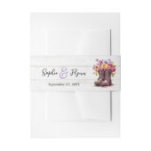 Bloemen Boerderij laarzen rustiek land schuur brui Uitnodigingen Wikkel (Voorkant Voorbeeld)