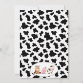 Bloemen Boerderij met Koe Print en Arch Verjaardag Kaart (Achterkant)