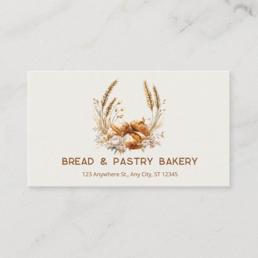 Bloemen Boho Brood & Tarwe Visitekaartje (Voorkant)
