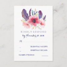  Bloemen Boho Bruiloft RSVP