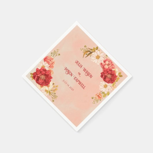 Bloemen  Boho bruiloft Servet (Hoek)