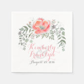 Bloemen  Boho bruiloft Servetten (Voorkant)