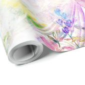  bloemen Boho Floral Waterverf Design Cadeaupapier (Rol Hoek)