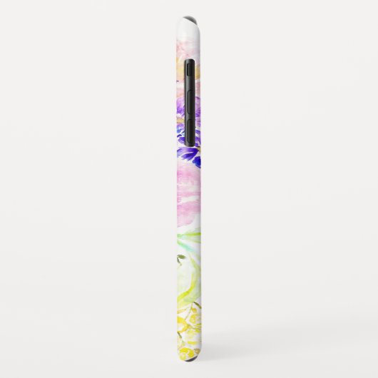  bloemen Boho Floral Waterverf Design Case-Mate iPhone Case (Achterkant/links)