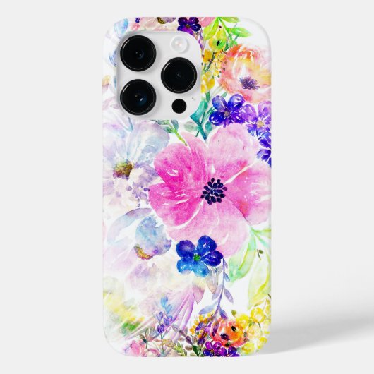 bloemen Boho Floral Waterverf Design Case-Mate iPhone Case (Achterkant)