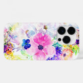  bloemen Boho Floral Waterverf Design Case-Mate iPhone Case (Achterkant (horizontaal))