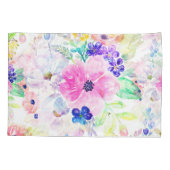bloemen Boho Floral Waterverf Design Kussensloop (Achterkant)