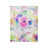 bloemen Boho Floral Waterverf Design Notitieblok (Linkerzijde)