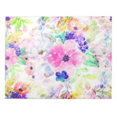bloemen Boho Floral Waterverf Design Notitieblok (Voorkant)